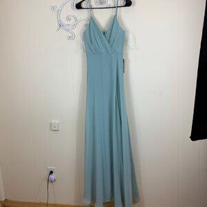Birdy Grey Sage Green Prom Gown  Evening Dress Size Small NWT